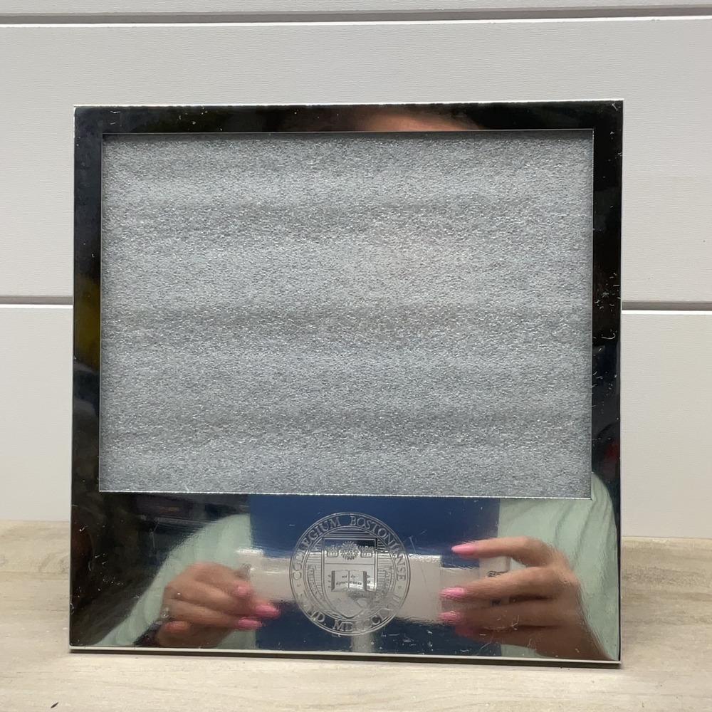 Boston College Silver Tone Picture Frame University Seal Polished Metal 8x8